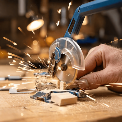 🛠️2-in-1  Mini Grinder Keychain: On-the-Go Smoothing Tool + Tool Enthusiast Collectible