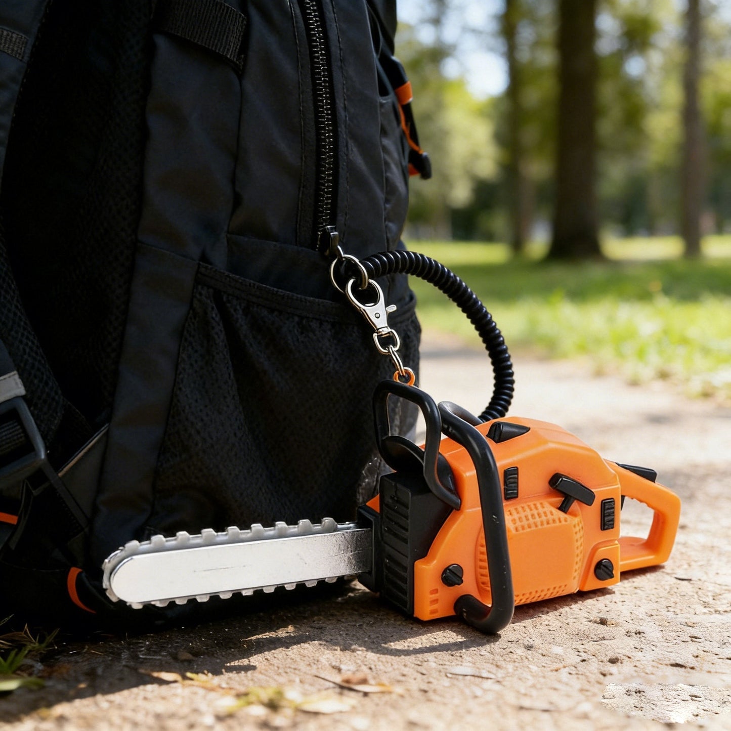 2-in-1 Mini Chainsaw Keyring: Portable Chainsaw Tool + Tool Enthusiast Collectible
