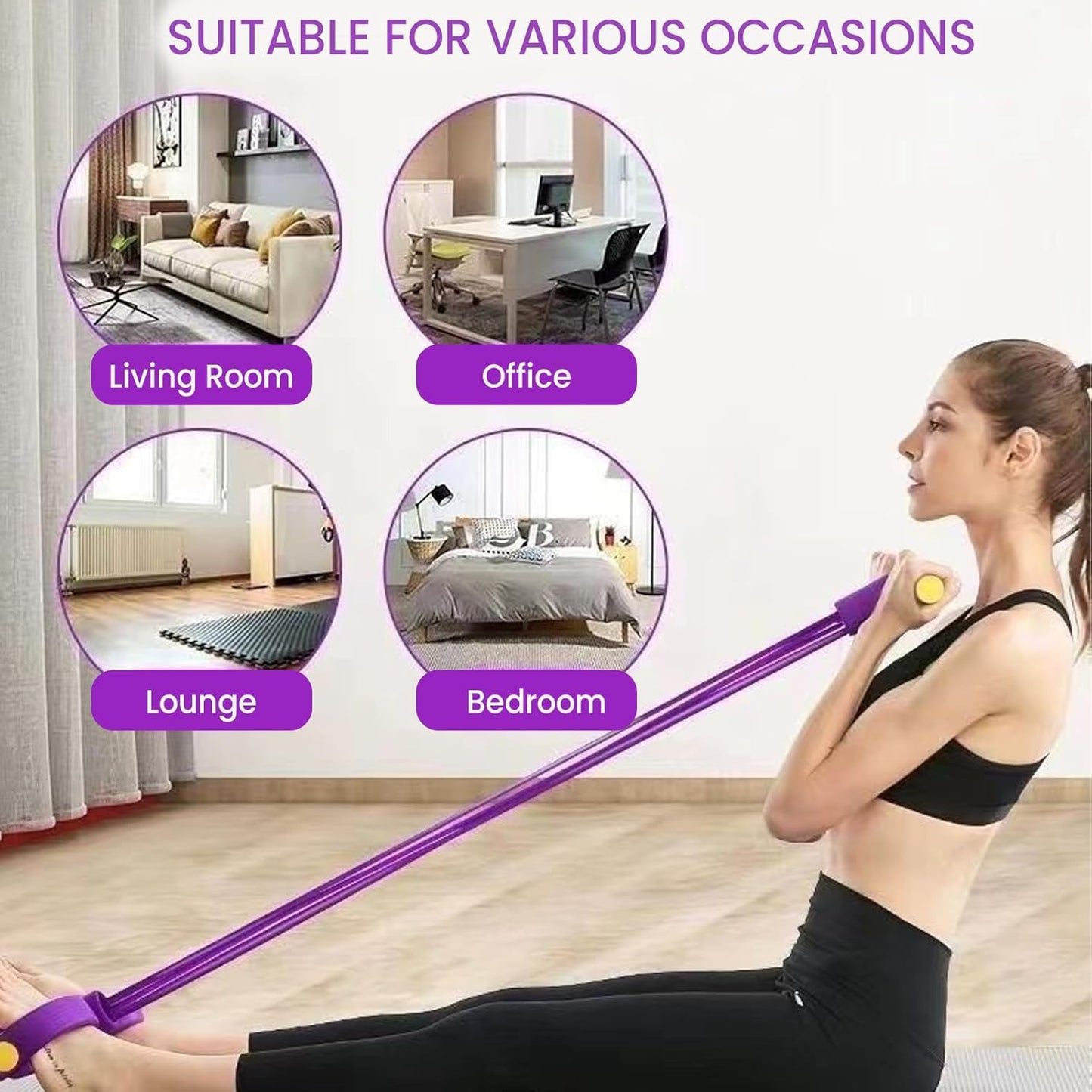 💪2026 latest 8-Tube Pedal Resistance Device - Detachable And Adjustable Pedal Resistance Device