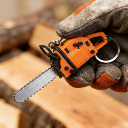 2-in-1 Mini Chainsaw Keyring: Portable Chainsaw Tool + Tool Enthusiast Collectible